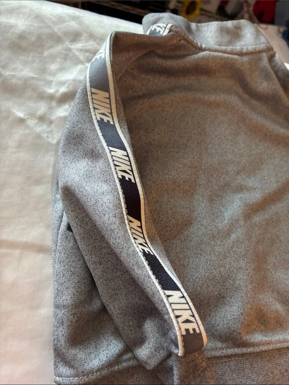 Nike Kids Gray Logo Joggers with Branded Tape